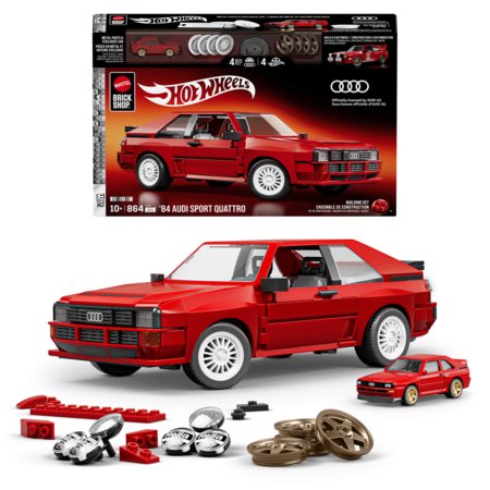 MATTEL BRICK SHOP HOT WHEELS Audi Sport Quattro 84 ehituskomplekt, JLK39 