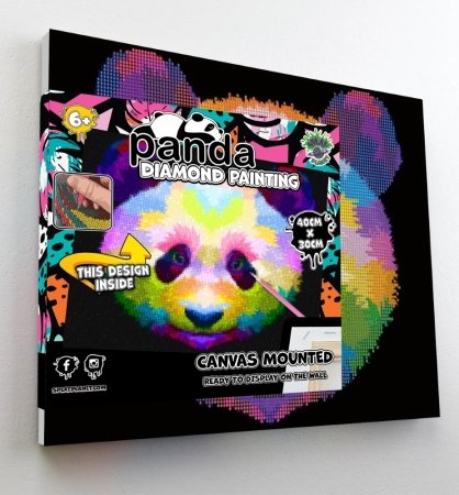 SPLAT PLANET Teemantmaal Panda 30x40cm, SP46369 