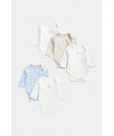 MOTHERCARE pikkade varrukatega bodi, 5tk., FC113  