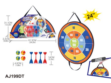 Noolemängu komplekt, 4 kleepuvat palli ja 4 kleepuvat noolt, 2503S0149 