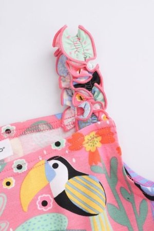 COCCODRILLO lühikeste varrukatega kleit TROPICAL STORY GIRL KIDS, värv, WC5129302TGK-022-122, 122 cm 
