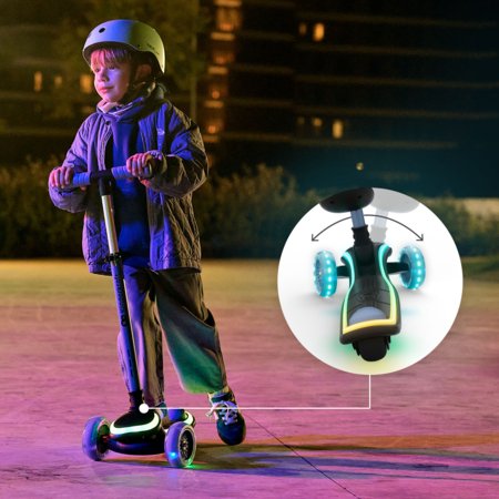 KINDERKRAFT kolmerattaline LED-tõukeratas 2in1 istmega RAKET UP, sinine, KRRAUP00BLU0000 