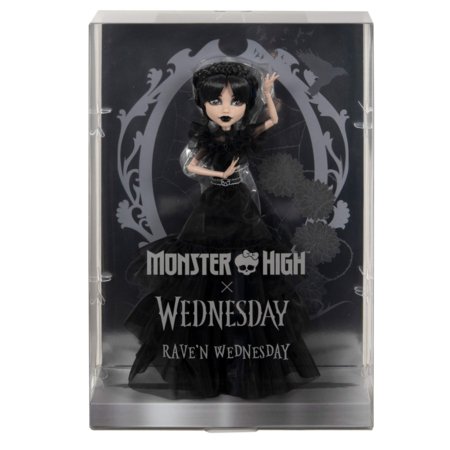 MONSTER HIGH X WEDNESDAY kollektsiooni nukk - peokleidis Wednesday, HXJ03 