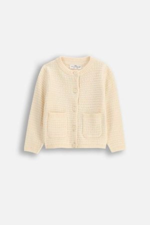 COCCODRILLO nööpidega kampsun DREAM DIARIES GIRL NEWBORN, kreemjas, WC5172201DGN-003-086, 86 cm 