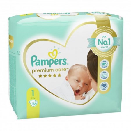 PAMPERS Premium Care teipmähkmed, suurus 1, 26 tk, 81765753 81765753