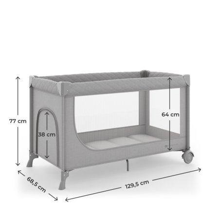 KINDERKRAFT reisivoodi-maneež LEODY UP, Grey, KCLEODUPGRY0000 