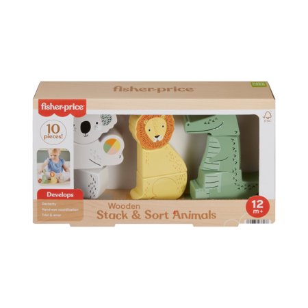 FISHER PRICE puidust virnastatavad loomad, HXV04 