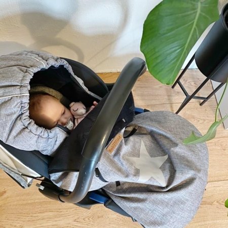 BABYTROLD magamiskott STAR, grey denim, 15-32GD 