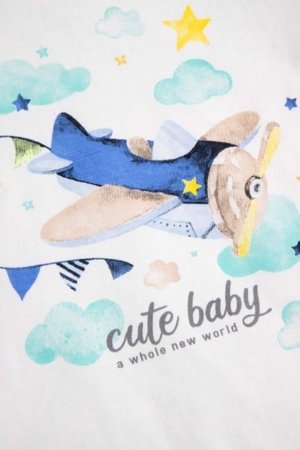 COCCODRILLO lühikeste varrukatega särk MONOCHROME BOY NEWBORN, valge, WC5143201MBN-001-086, 86 cm 