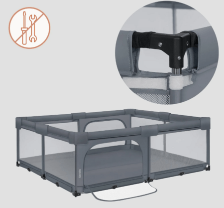 LIONELO mänguaedik-maneež FLORENCE XL EASY FOLD, Grey stone, LO-FLORENCE XL EASY FOLD 