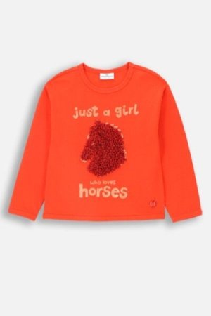 COCCODRILLO t-shirt RODEO GIRL KIDS, punased, ZC4143104RGK-009-122, 122 cm 