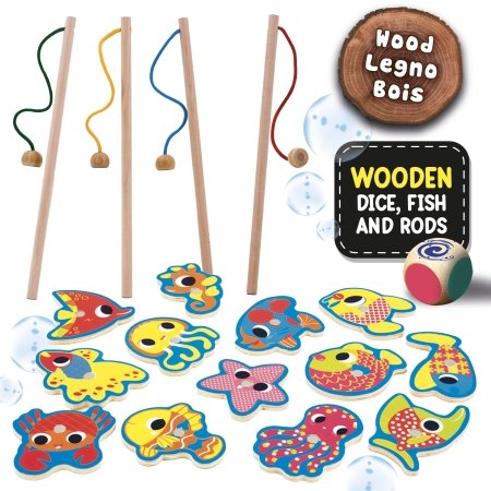 LISCIANI MONTESSORI BABY magneetiline kalapüügimäng Fish Fun 32tk., 98354 