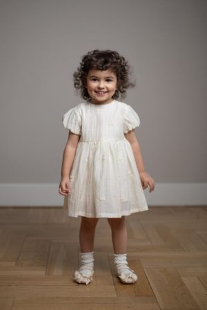 COCCODRILLO lühikeste varrukatega kleit, beež, WC6128201FGN-003-074, 74 suurus 