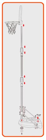 STAMP Iron Mani korvpallijalg tulede ja helidega, 100-160 cm, IM725652 