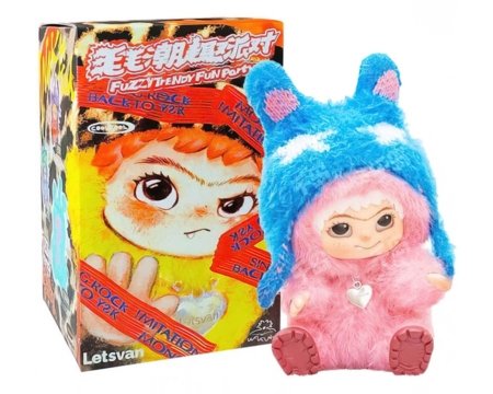 WAKUKU kollektsioneeritav tegelane Fuzzy Trendy Fun Party, assortii., 17WK-0601 