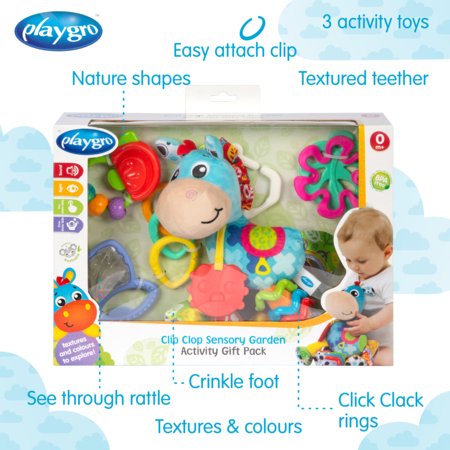 PLAYGRO aktiivsusmänguasjade komplekt Clip Clop Sensory Garden Activity, 0188178 