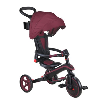 GLOBBER kokkupandav kolmerattaline jalgratas Explorer Trike Foldable 4in1, bordoo, 732-202-2 