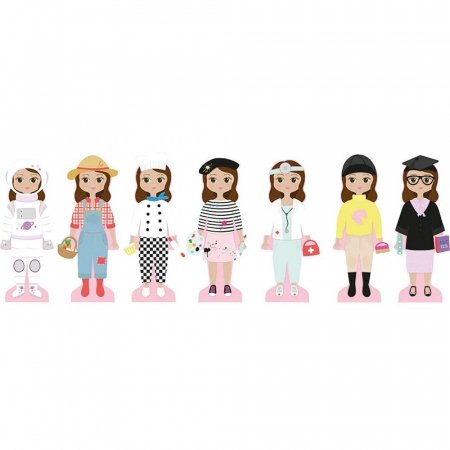 FLOSS AND ROCK Puidust magnetiline Dress Up nukk Sofia, 36P2685 36P2685