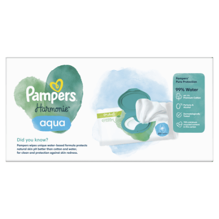 PAMPERS Niisked salvrätikud Harmonie Aqua, 9x48 tk, 81783736 