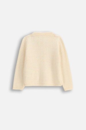 COCCODRILLO nööpidega kampsun DREAM DIARIES GIRL NEWBORN, kreemjas, WC5172201DGN-003-086, 86 cm 