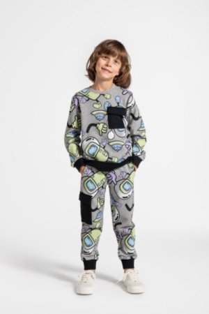 COCCODRILLO joggers WORLD OF PIXEL BOY KIDS, hallid, ZC4120105WBK-019-122, 122 cm 