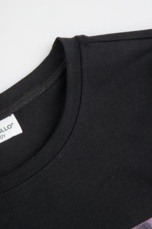 COCCODRILLO lühikeste varrukatega t-särk, mustad, cm 