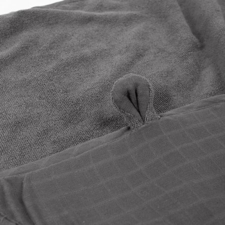 MARKLAND musliini kapuutsiga rätik PURE MUSLIN, 75x75 cm., Dark grey, 18-25MPDG 