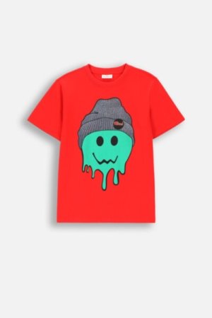 COCCODRILLO t-shirt EVERYDAY BOY A, punased, ZC4143206VBA-009-152, 152 cm 
