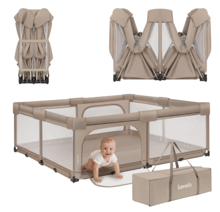LIONELO mänguaedik-maneež FLORENCE XL EASY FOLD, Beige sand, LO-FLORENCE XL EASY FOLD 