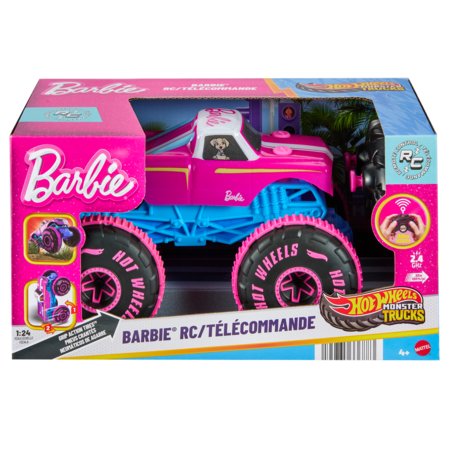 HOT WHEELS 1:24 Monster Trucks RC Barbie Jeep, JHW58 