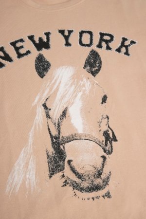 COCCODRILLO lühikeste varrukatega t-särk EVERYDAY GIRL A, beež, WC4143205VGA-002- 