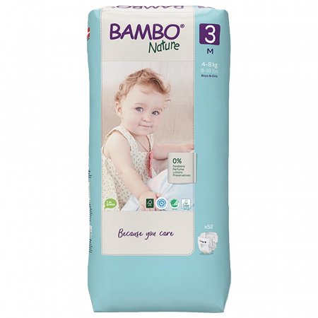BAMBO NATURE mähkmed Midi 4-8kg 52tk 