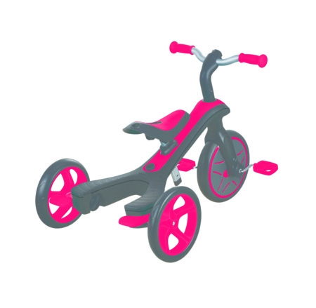 GLOBBER kolmerattaline jalgratas Explorer Trike Foldable 4 In 1, punane, 732-102 