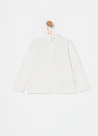 OVS GIRL3-36M TSH/POL L/S 2H 24-30 WHITE 000664108 000664108