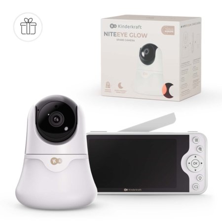 KINDERKRAFT video beebimonitor öövalgusega NITEEYE GLOW, White, KENIGL00WHT0000 