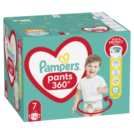 PAMPERS Mähkmepüksid 7 suurus 17kg+, 74 tk, 81748928 