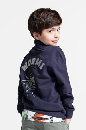 COCCODRILLO nööpidega kampsun SAGE TIME BOY KIDS, sinine, WC5132201SBK-015-122, 122 cm 