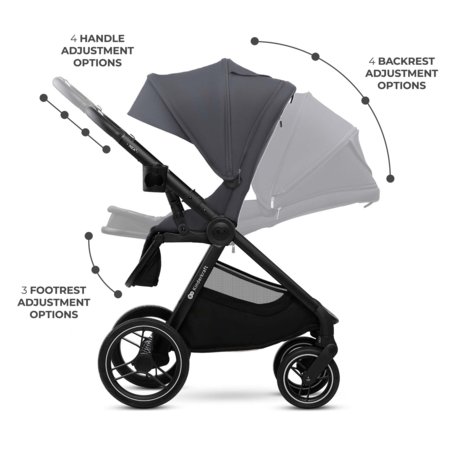 KINDERKRAFT universaalne käru 2IN1 NEA 2.0, deep grey, KSNEA002DGR2000 