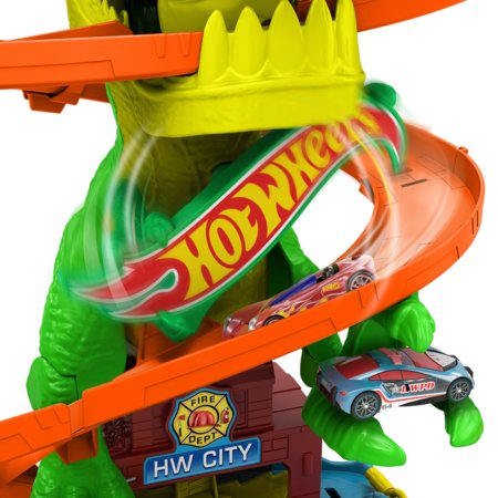 HOT WHEELS City T-Rex tuletõrjejaamas, JBM73 