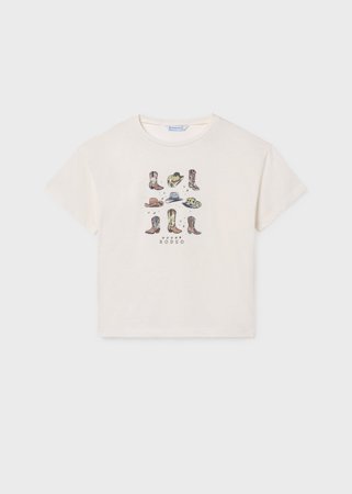 MAYORAL lühikeste varrukatega t-särk, bone, 6.005-89, 128  cm 