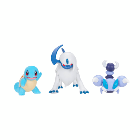 POKEMON Squirtle, Skorupi ja Absol figuurid, 3 tk, PKW4096 