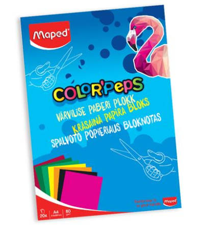 MAPED COLORPEPS Värviline paber A4 20 lehte, 322547000520 322547000520