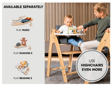 HAUCK kandik söötmistoolile ARKETA PLAY TRAY, White, 808072 