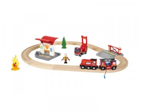 BRIO RAILWAY rajakomplekt tuletõrjujad, 33815000 33815000