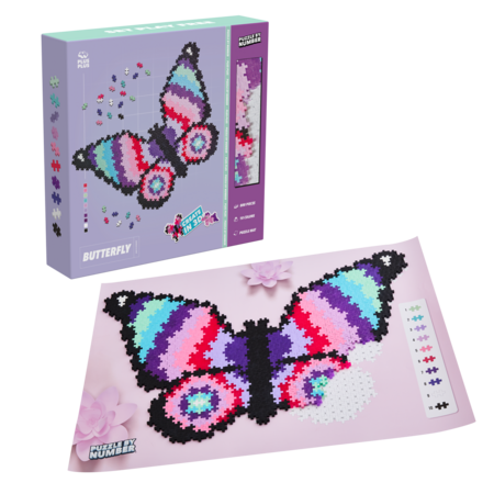 PLUS PLUS Pusle numbrite järgi Liblikas 800 tk, 3915 3915