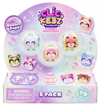 CLICKEEZ 5 kujukest Bubble Pops, assortii, 937200.005 