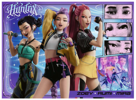 RAVENSBURGER PUZZLE pusle KPOP Demon Hunters 100tk., 12002222 
