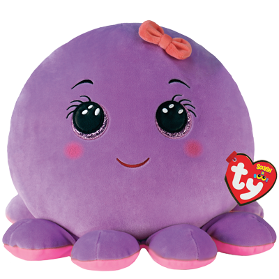 TY Squishy Beanies lilla kaheksajala squish OCTAVIA 35cm, TY39339 TY39339