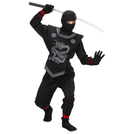 WIDMANN kostüüm „Must Ninja“ (128 cm, 5–7 a), 74526 