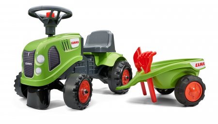 FALK Baby Claas tõuketraktor koos haagise, reha ja labidaga, 212C 212C